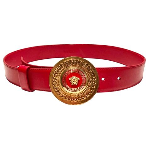 red versace belt gold medusa|vintage versace medusa belt.